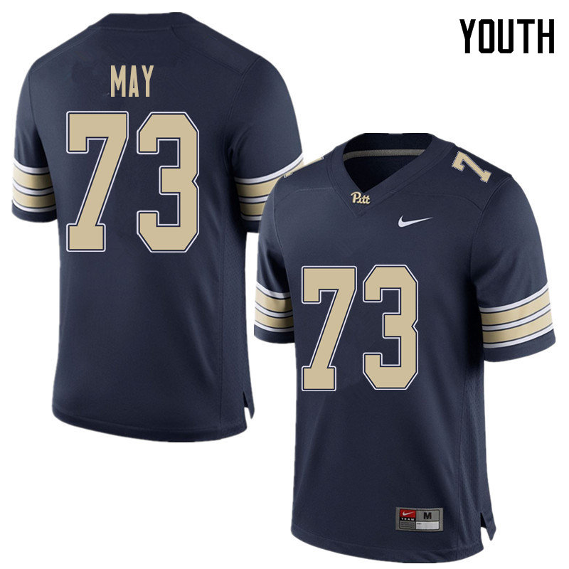 Youth #73 Mark May Pittsburgh Panthers College Football Jerseys Sale-Home Blue